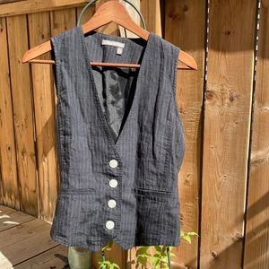 Women’s Vest with micro pin stripes